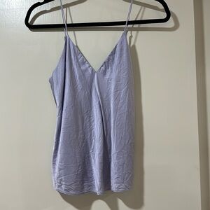 Silk purple spaghetti strap top